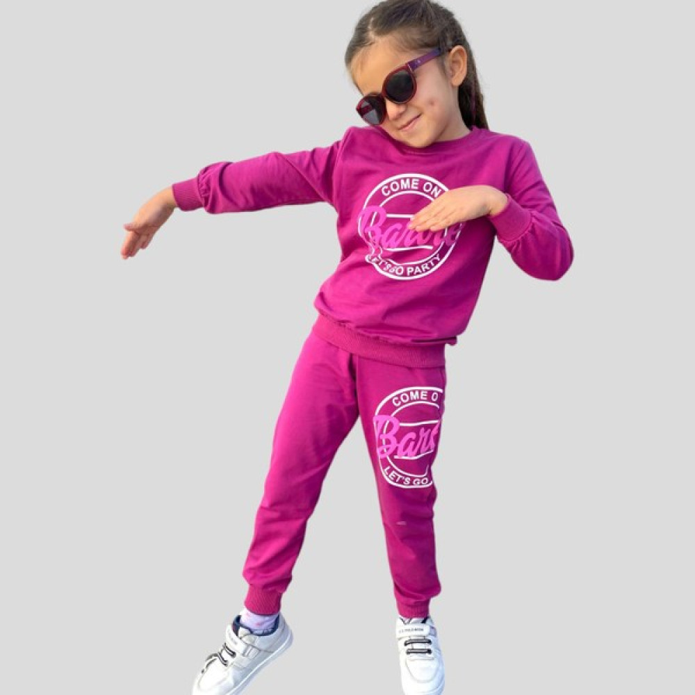 İfba Kids Kız Çocuk Barbie Yazılı Sweatshirt Eşofman Takımı Mevsimlik (1 Yaş Büyük Alınız) 13182 Kız Çocuk Giyim Takımı Fiyatı