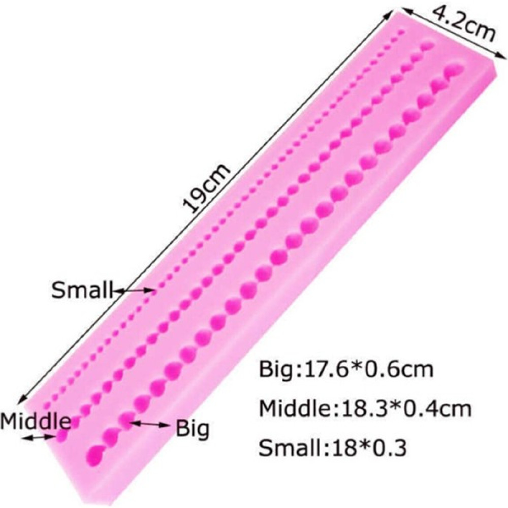 İ&G Kalıp 3lü Zincir-Inci Silikon Kalıp - Açık Pembe - 17 x 4 cm Ev & Dekorasyon Aksesuarları Fiyatı
