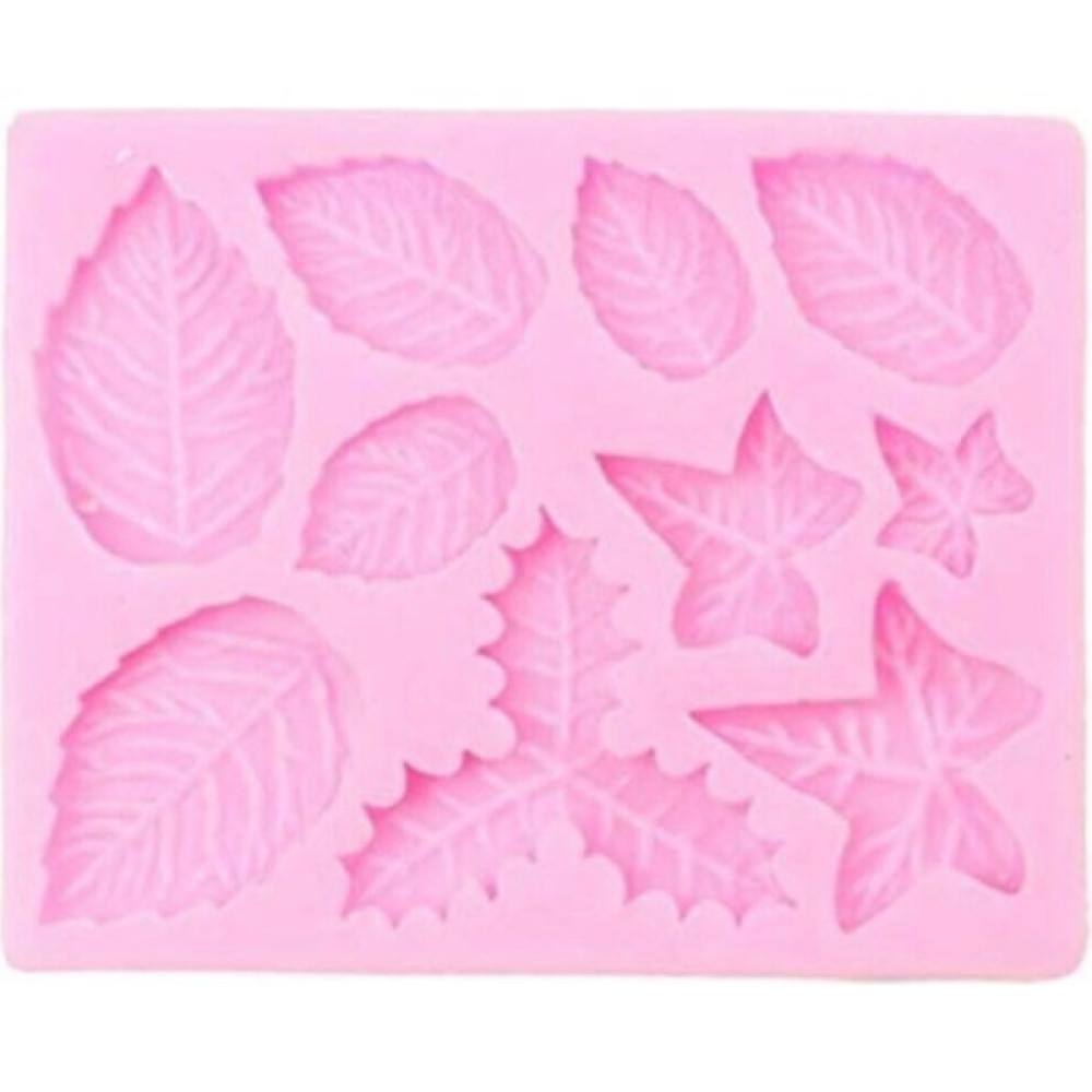 İ&G Kalıp Çeşitli Yapraklar Silikon Kalıp 9 x 7 cm - Açık Pembe Ev & Dekorasyon Aksesuarları Fiyatı