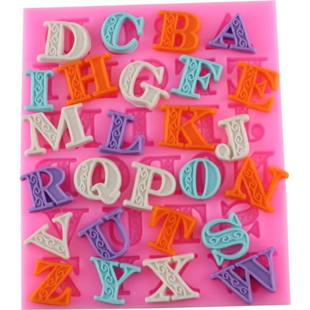 I&g Kalıp Mini Harf Seti Alfabe Silikon Kalıp - Açık Pembe - 13x11 Cm Ev & Dekorasyon Aksesuarları Fiyatı