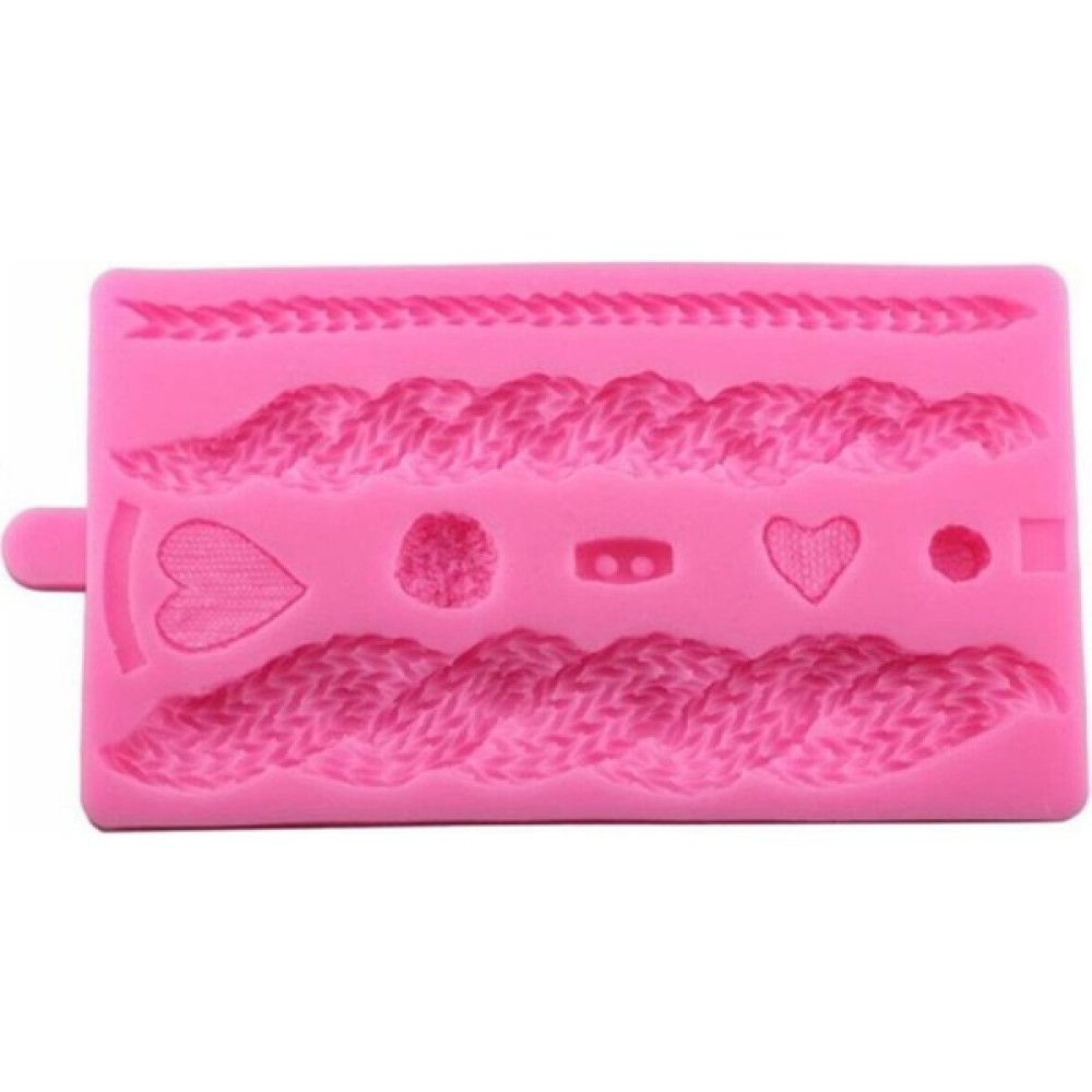 İ&G Kalıp Silikon Örgü Modelli Şeker Hamuru Kalıbı - Açık Pembe - 20.5 x 11 cm Ev & Dekorasyon Aksesuarları Fiyatı