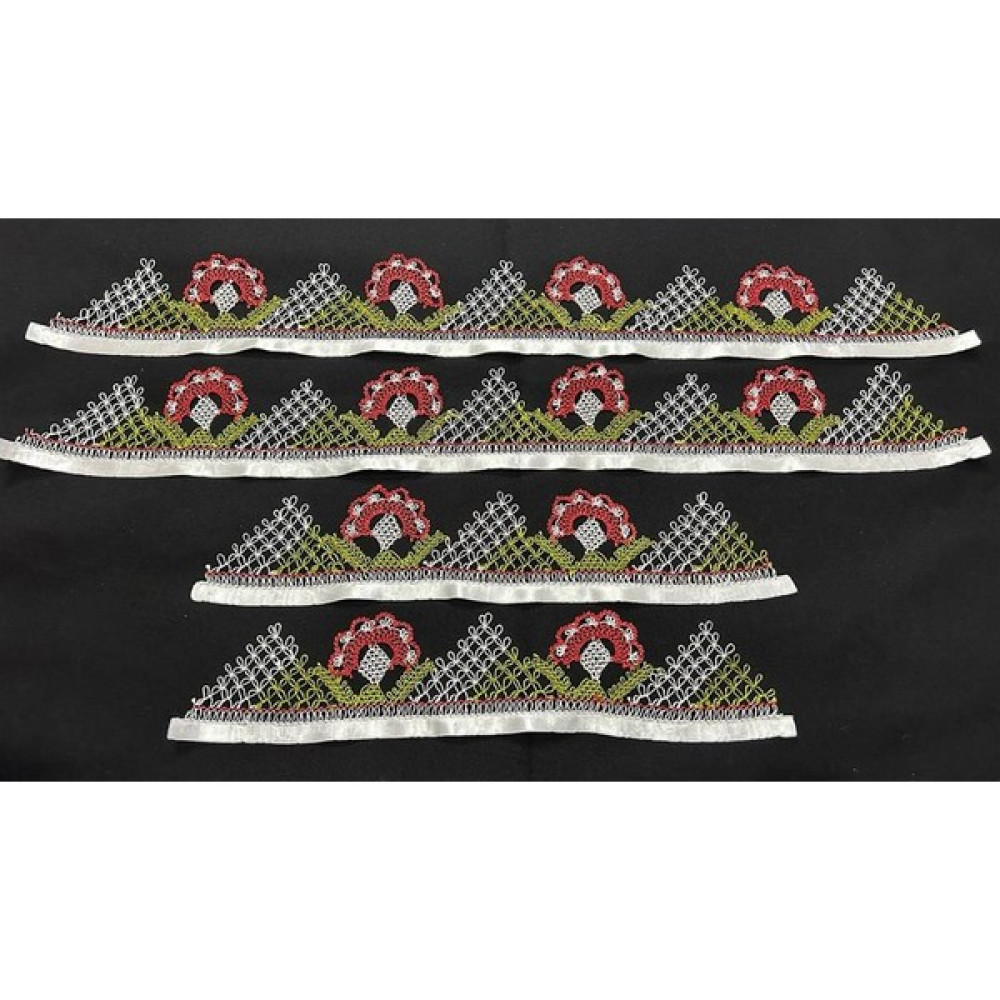 İğne Oyası Analı Kızlı-Havlu Kenarı-Havlu-Iğne Oyası-El Işi HK241 - 90 x 50 cm - Beyaz El / Yüz Havlusu Fiyatı