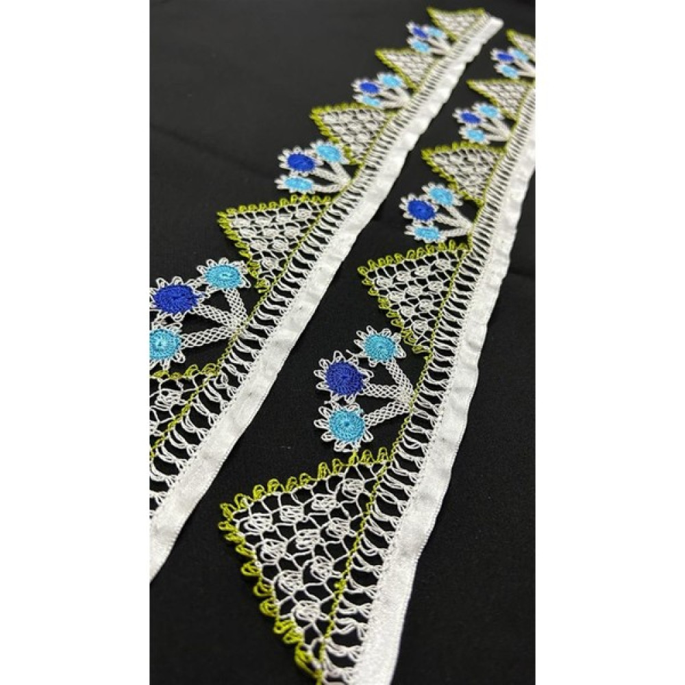 İğne Oyası Havlu Kenarı-Havlu-Iğne Oyası-El Işi HK226 - 90 x 50 cm - Lacivert El / Yüz Havlusu Fiyatı