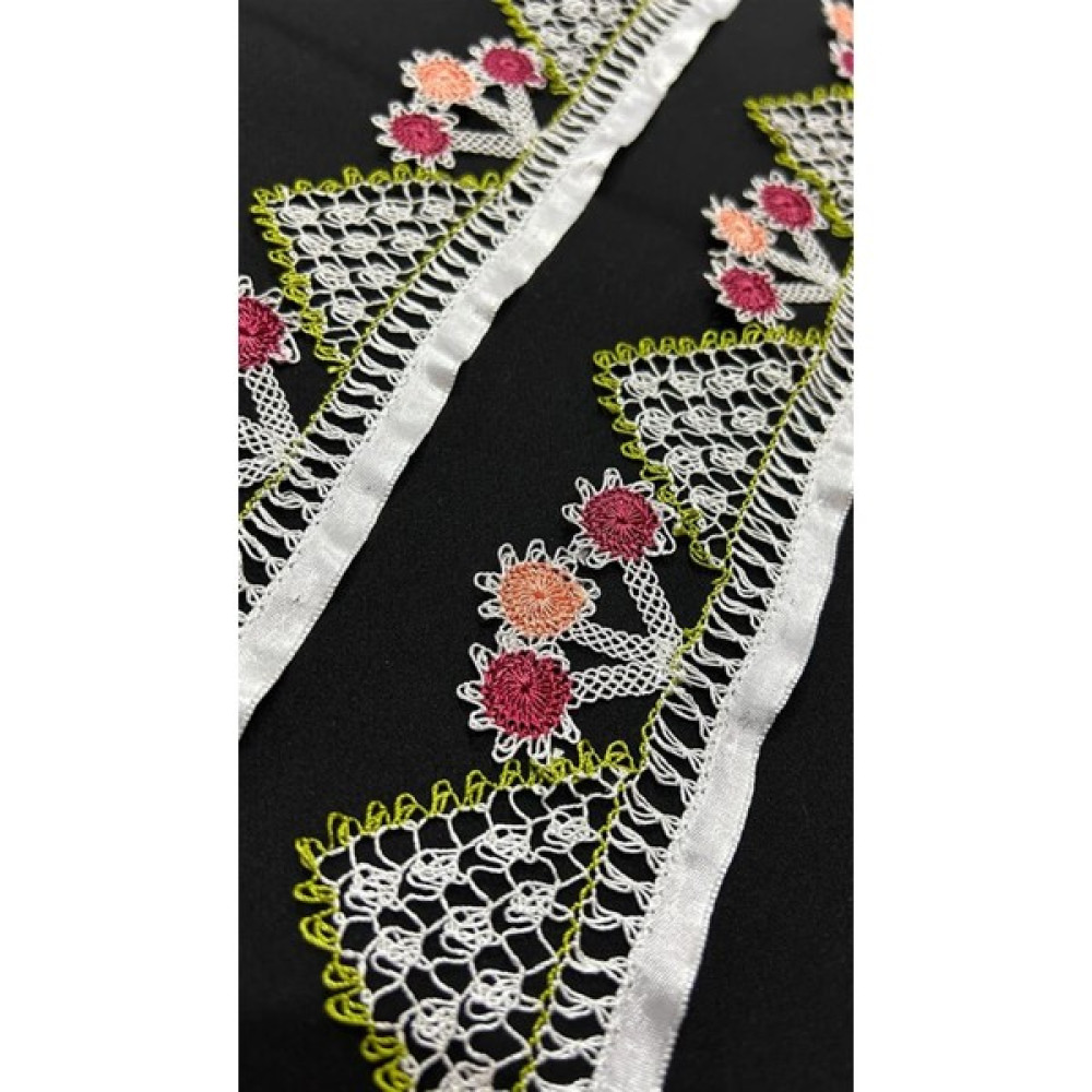 İğne Oyası Havlu Kenarı-Havlu-Iğne Oyası-El Işi HK230 - 90 x 50 cm - Bordo El / Yüz Havlusu Fiyatı