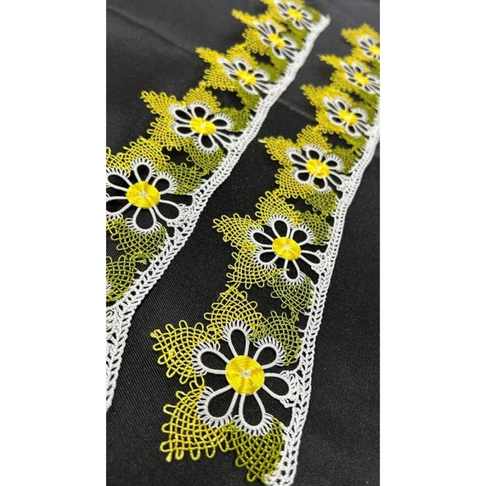 İğne Oyası Havlu Kenarı - Havlu - Iğne Oyası - Mekik Oyası - El Işi HK285 - Sarı - 90 x 50 cm El / Yüz Havlusu Fiyatı