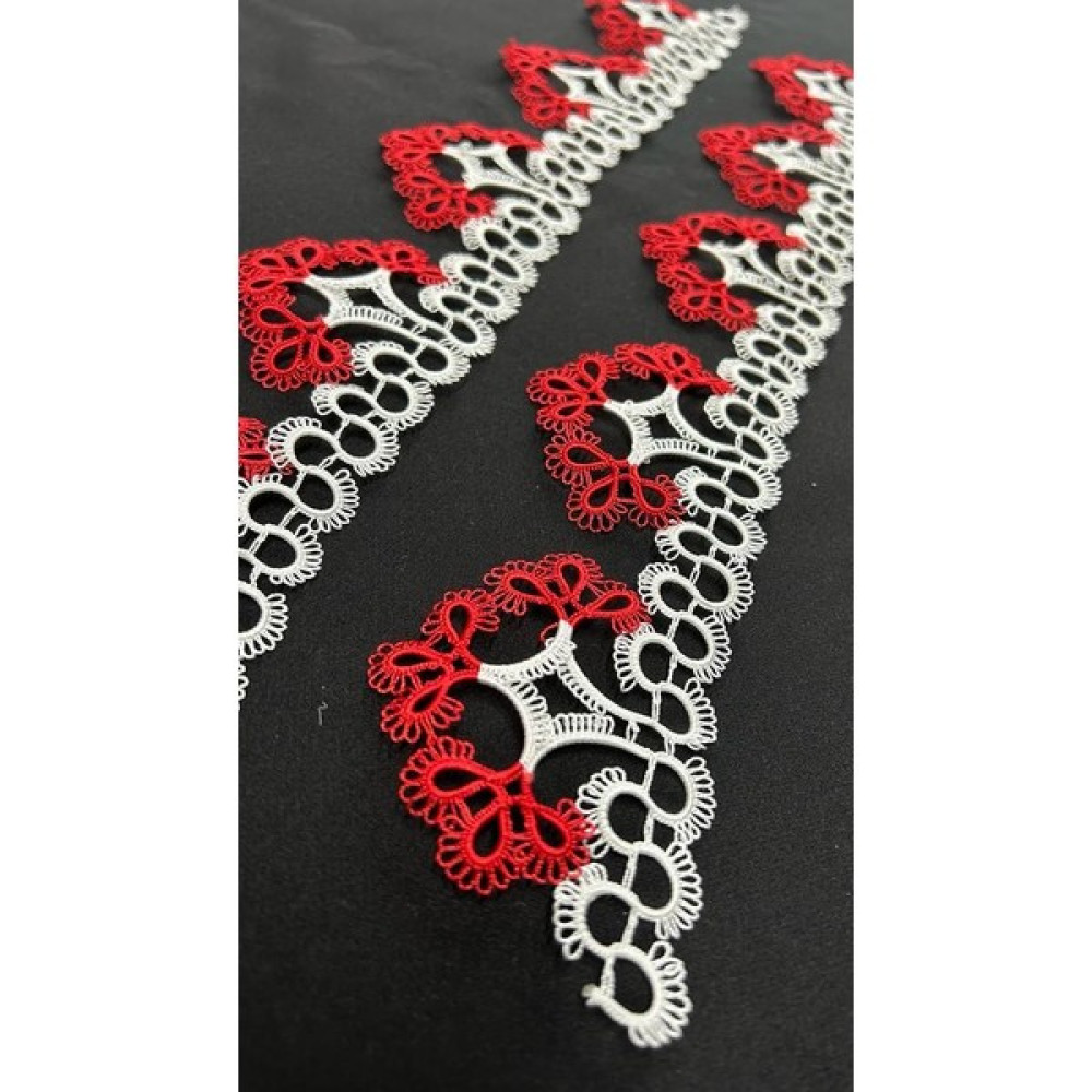 İğne Oyası Havlu Kenarı - Havlu - Iğne Oyası - Mekik Oyası - El Işi Hk307 - 90 x 50 cm - Kırmızı El / Yüz Havlusu Fiyatı