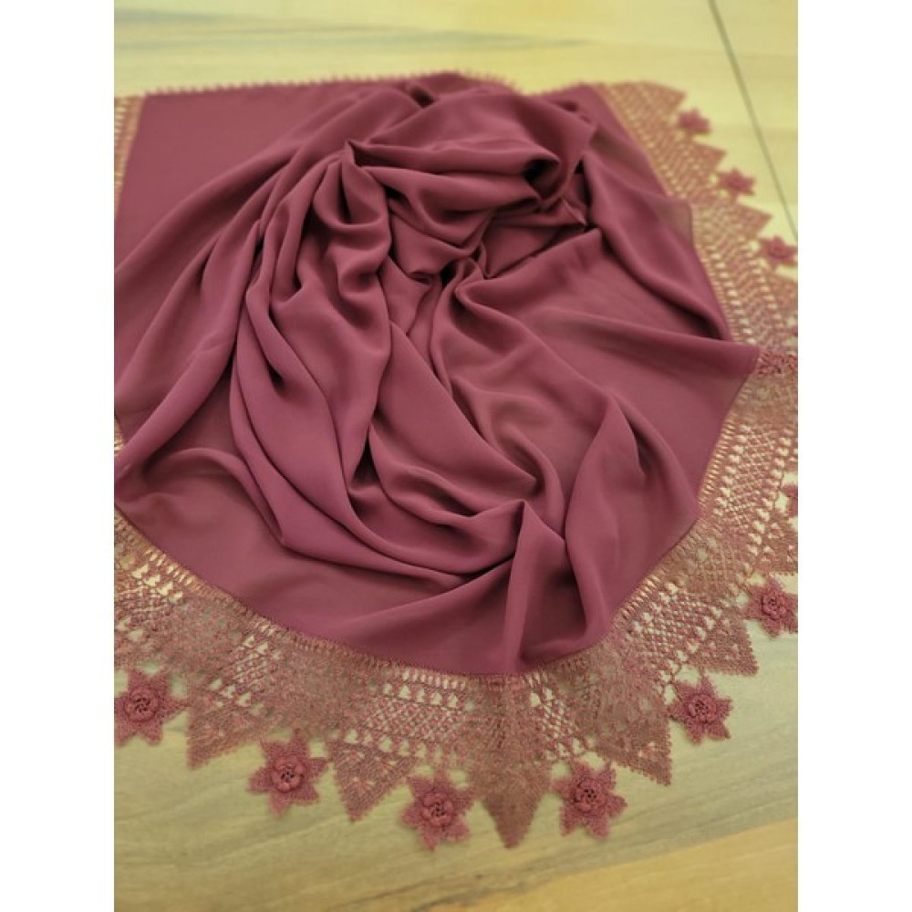 Iğne Oyası Işlemeli El Işi Mevlüt Örtüsü O-000106 - ​80 x 300 cm - Kiremit Rengi Masa Örtüsü Fiyatı
