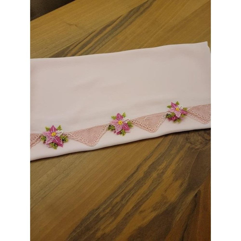 Iğne Oyası Işlemeli El Işi Mevlüt Örtüsü O-00093 - ​80 x 300 cm - Pudra Masa Örtüsü Fiyatı