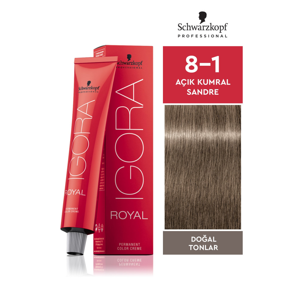 Igora Royal Doğal Tonlar 8-1 Açık Kumral Sandre Saç Boyası 60ml Saç Boyası Fiyatı