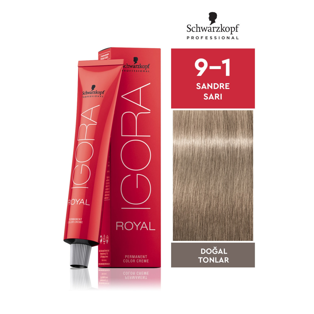 Igora Royal Doğal Tonlar 9-1 Sandre Sarı Saç Boyası 60ml Saç Boyası Fiyatı