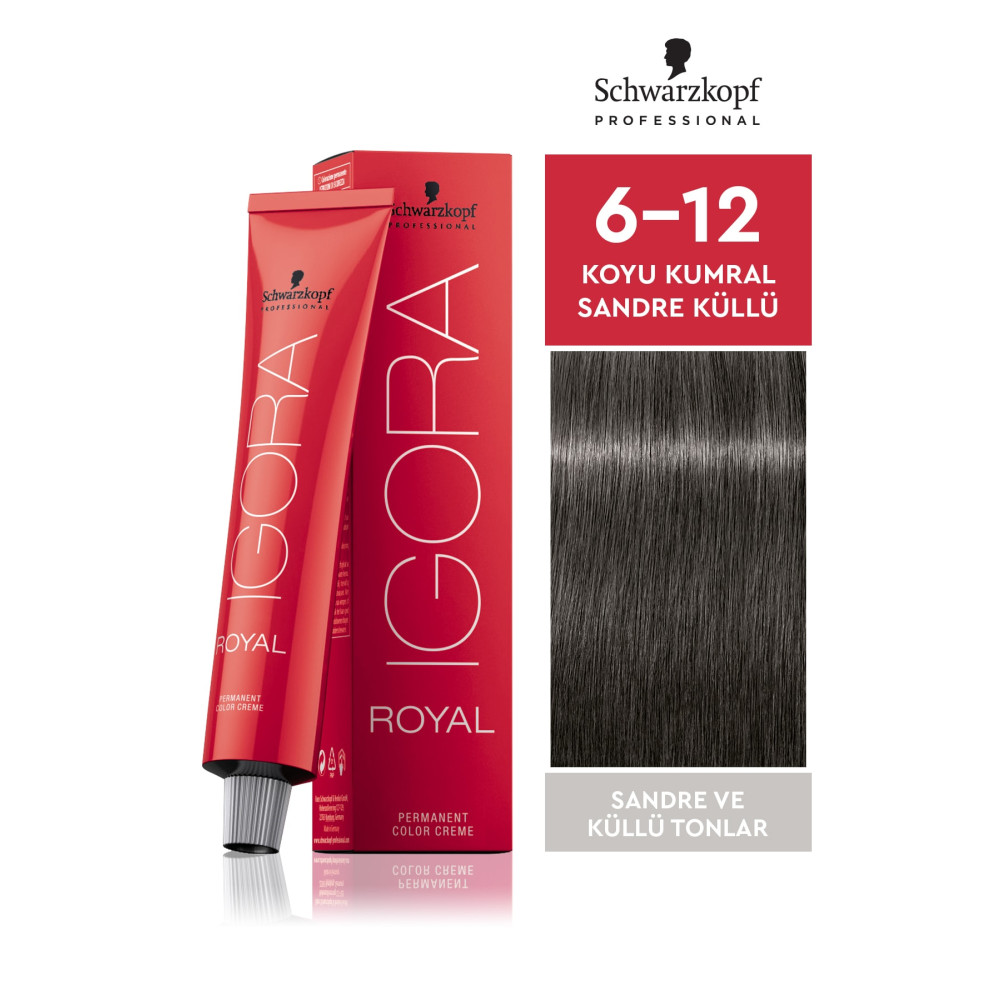 Igora Royal Küllü Tonlar 6-12 Koyu Kumral Sandre Küllü Saç Boyası 60ml Saç Boyası Fiyatı