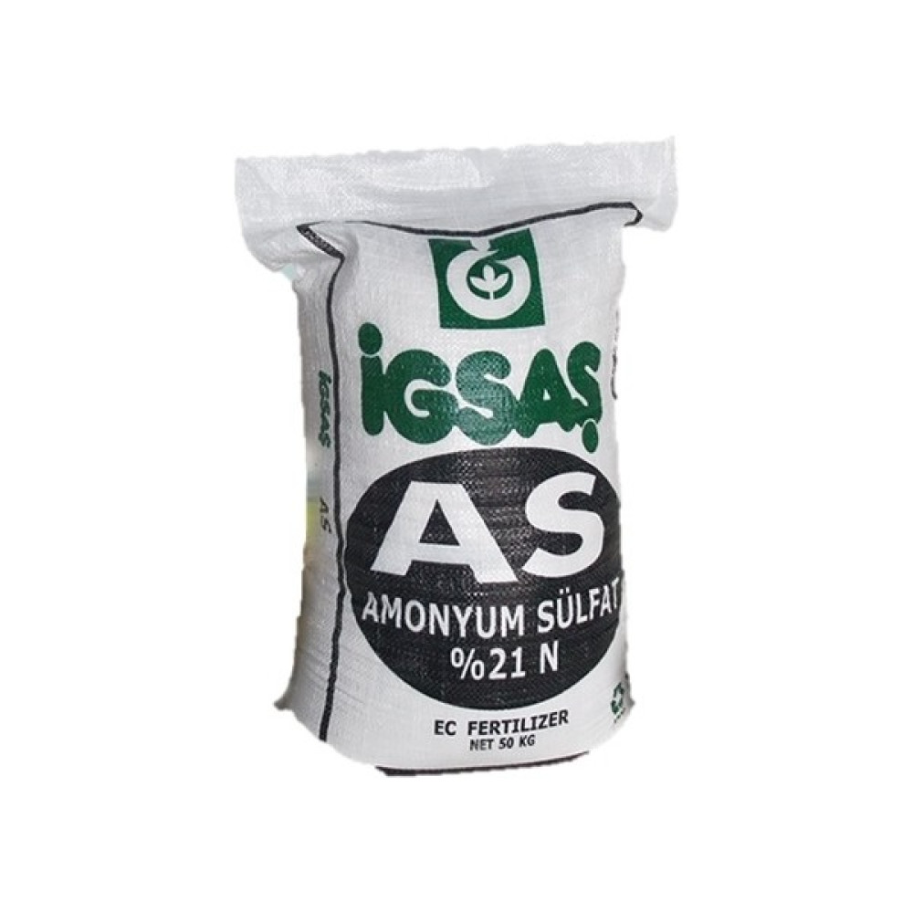 İgsaş Amonyüm Sulfat %21 N As Ec Fertılızer Bahçe Çiçek Ağaç Bitki Besini Yeşillendirici Geliştirici Azotlu Kükürtlü Üst Çim Şeker Gübresi 50 Kg Gübre Fiyatı
