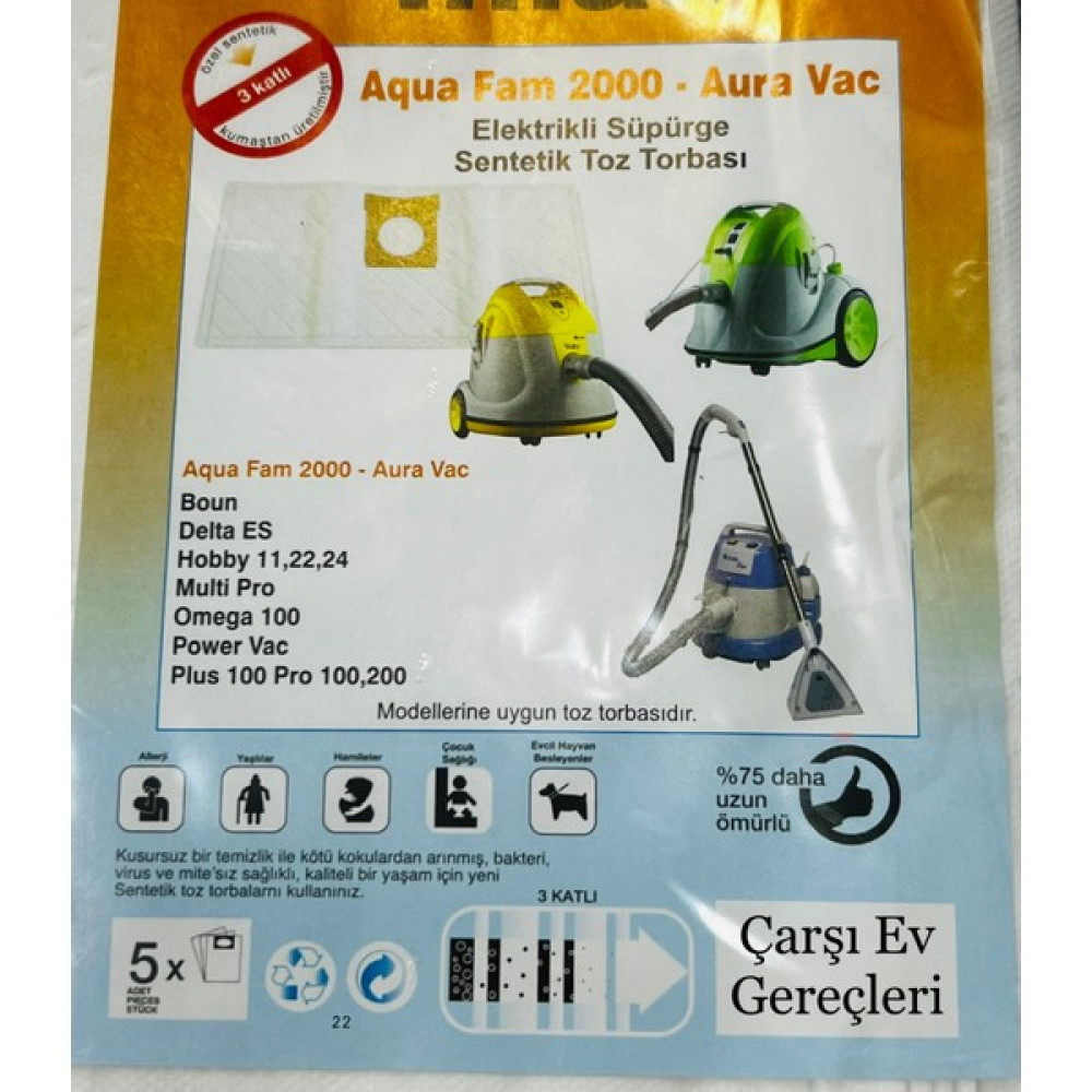 Ihlas Aqua Fam 2000 Süpürge Torbası Çarşı Ev Gereçleri Elektrikli Süpürge Aksesuarları Fiyatı