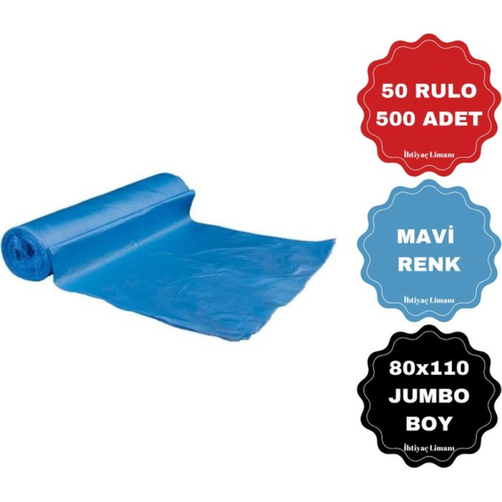 İhtiyaç Limanı Jumbo Çöp Torbası Poşeti 250 Gram 80X110 50 Rulo 500 Adet Çöp Poşetleri Fiyatı