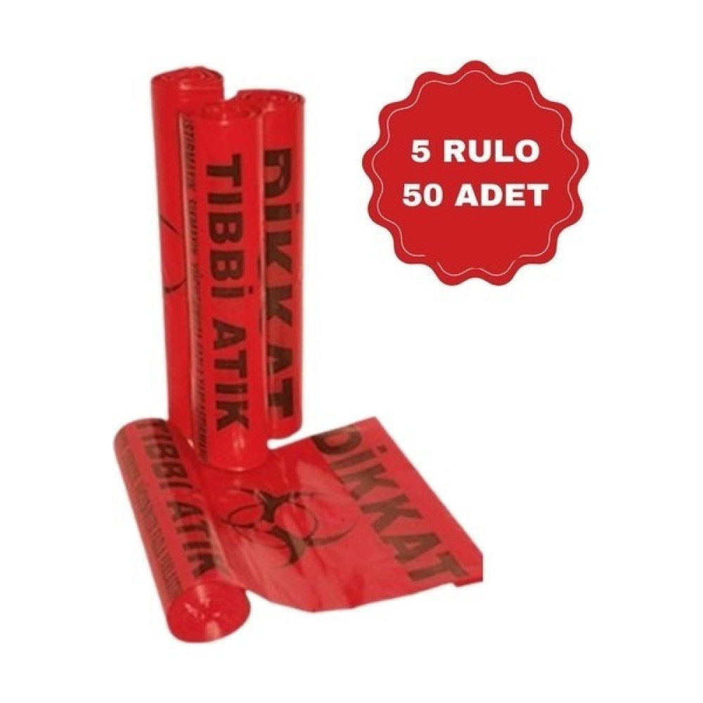 İhtiyaç Limanı Tıbbi Atık Çöp Poşeti Torbası 80 x 110 cm 500 gr 5 Rulo 50 Adet Çöp Poşetleri Fiyatı