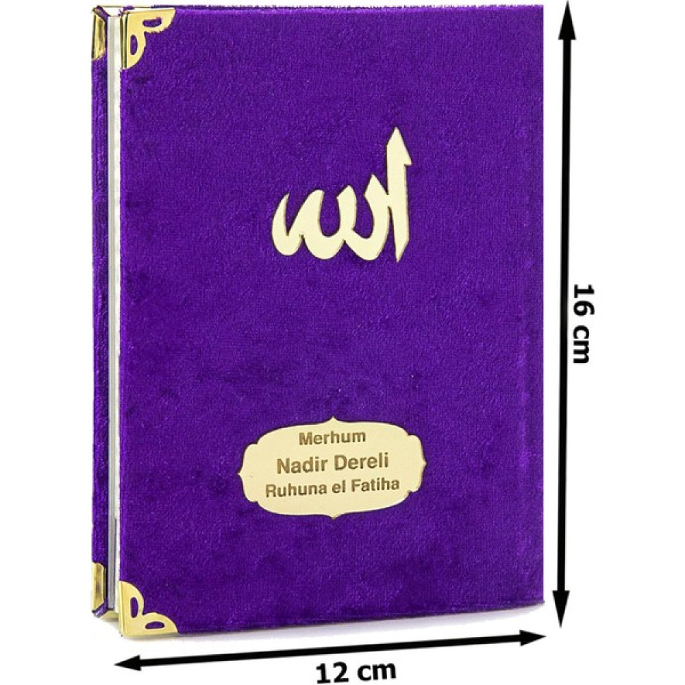 İhvan Online 10 Adet Kadife Kaplı Yasin Kitabı - Çanta Boy - Isme Özel Plakalı - Tesbihli - Keseli - Mor Renk - Mevlüt Hediyeliği - 80 Sayfa Anne, Bebek Fiyatı
