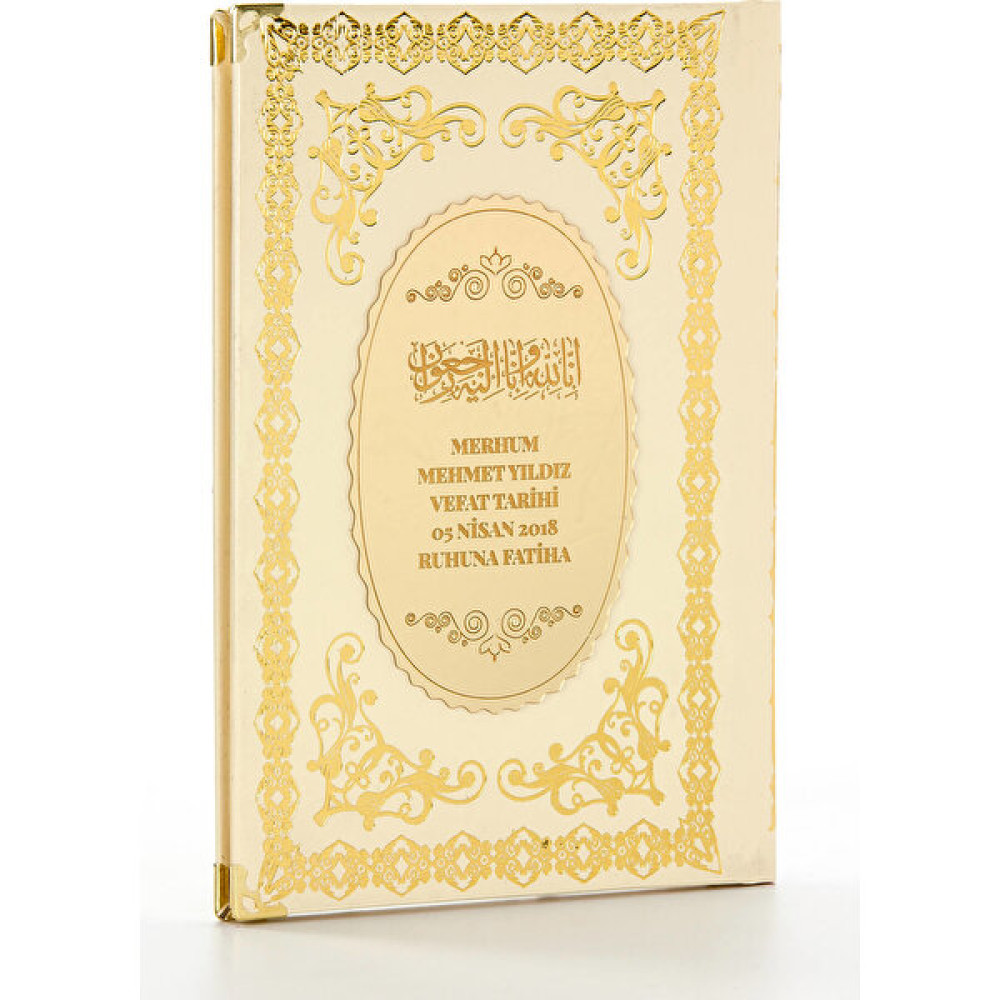İhvan Online 50 Adet - Ciltli Yasin Kitabı - Isme Özel Plakalı - Orta Boy - 176 Sayfa - Krem Renk - Mevlid Hediyeliği - 1 Yaş - 17x24 cm Anne, Bebek Fiyatı