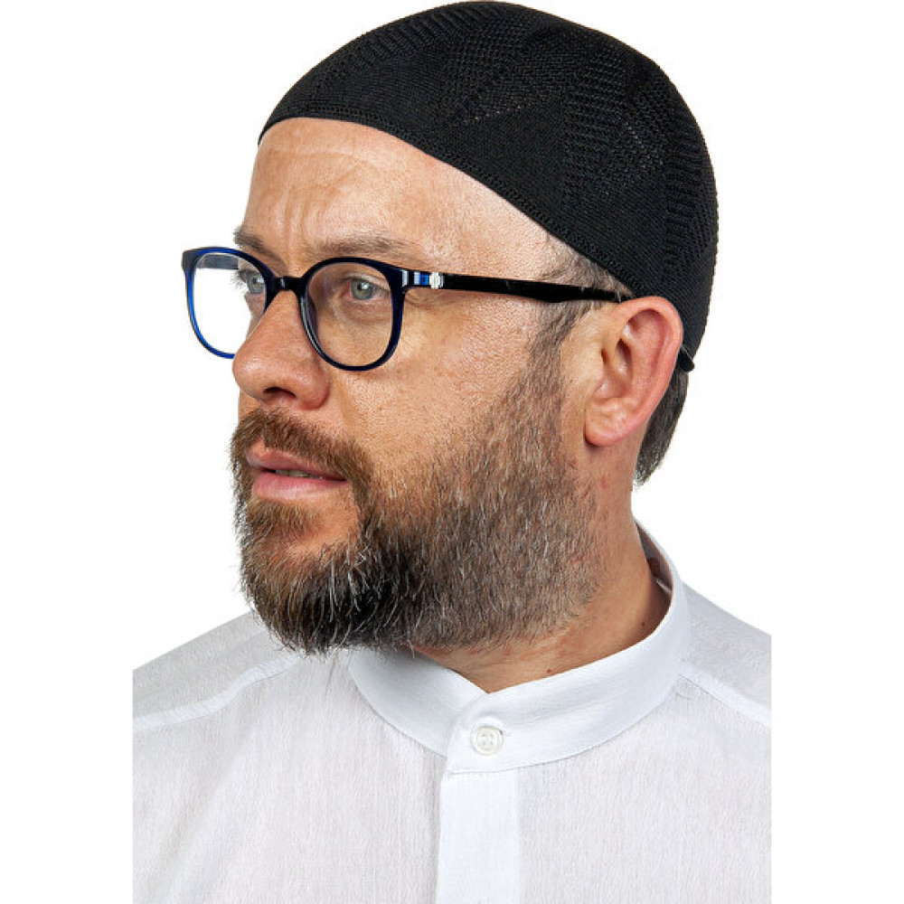 İhvan Online Berra Çelik Örme Dantel Namaz Takkesi Siyah 1 Adet Erkek Beresi Fiyatı