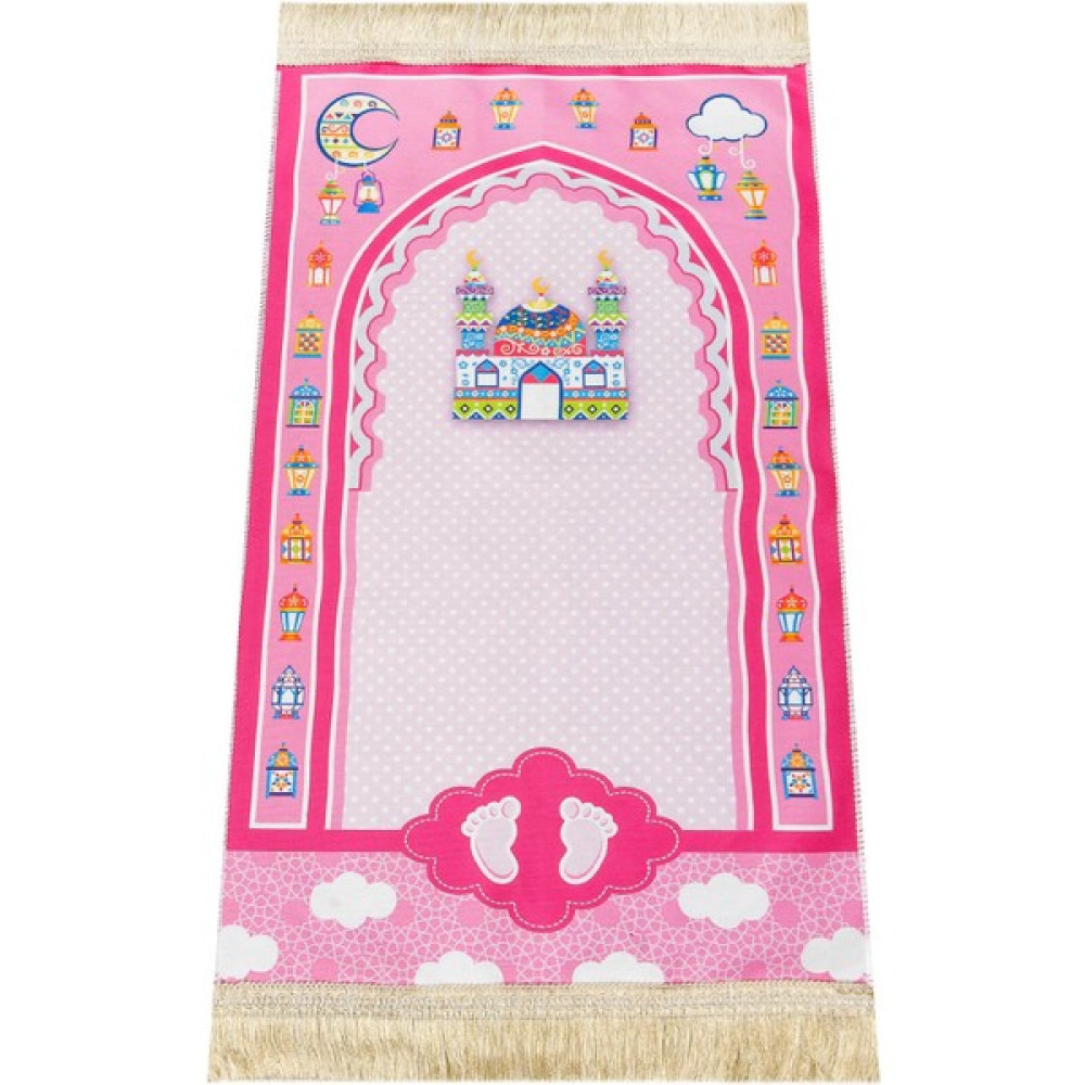 İhvan Online Dijital Baskılı Çocuk Seccadesi - 7 - 100 x 120 cm - Renkli Seccade Fiyatı