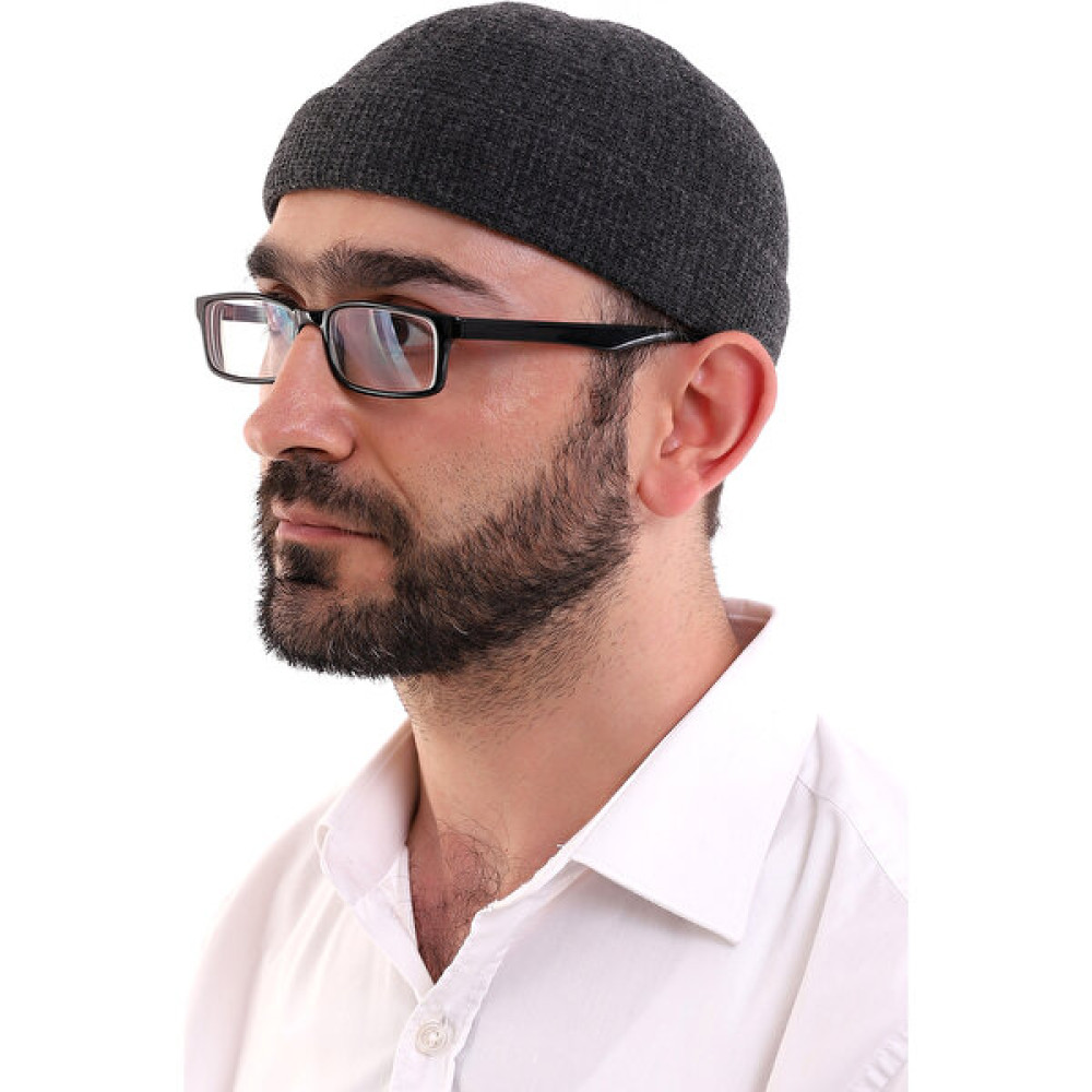 İhvan Online Kışlık Kadife Takke - Açık Siyah Erkek Beresi Fiyatı