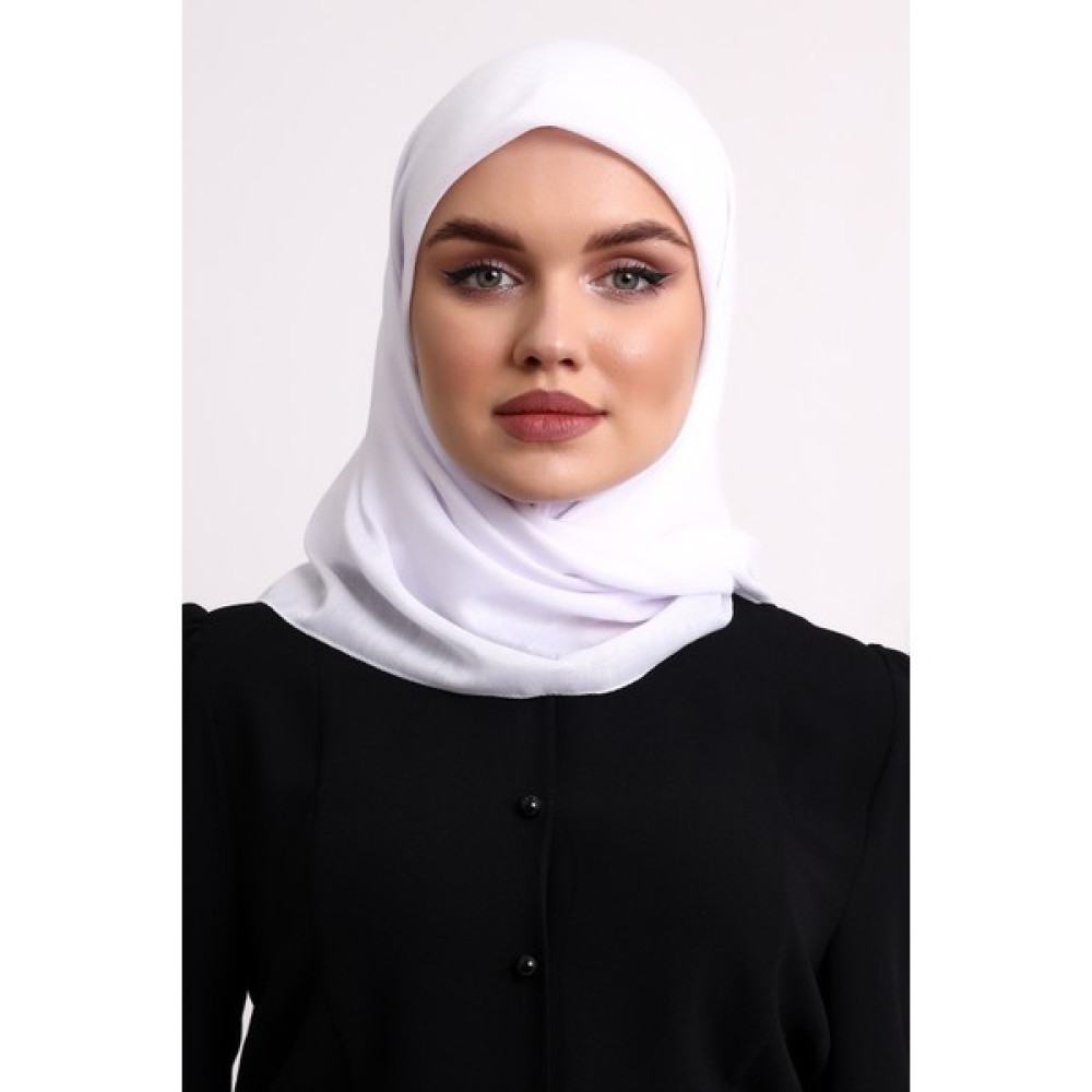 İhvan Online Kofra Desenli Baş Örtü - Beyaz Eşarp Fiyatı