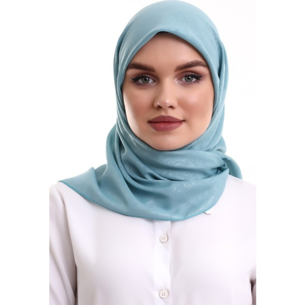 İhvan Online Kofra Desenli Baş Örtü - Turkuaz Eşarp Fiyatı