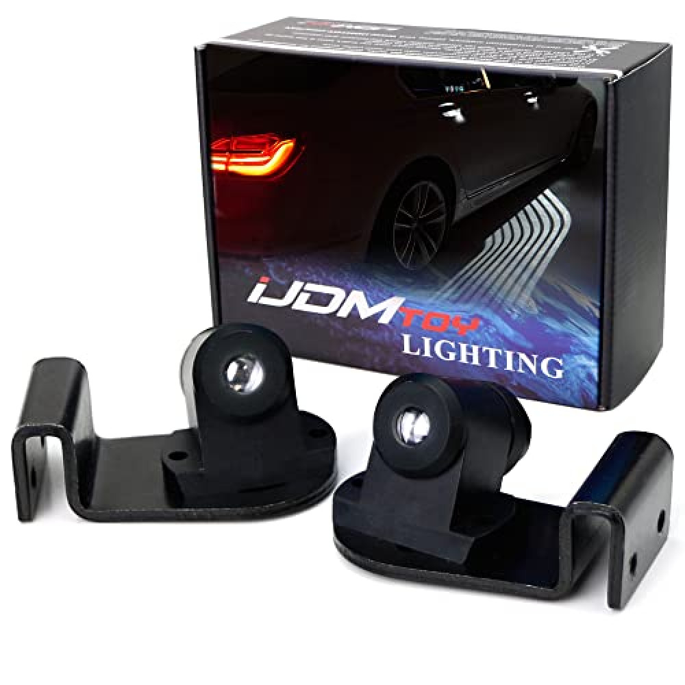 iJDMTOY Bimmer Style Angel Wing Micro-Optic LED Welcome Light Carpet, Universal Fit Compatible With Any Car SUV Truck As Side Door Step Courtesy Floor Illumination