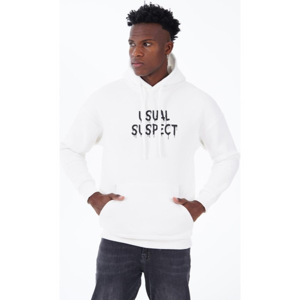 İkaoparis Usual Suspect Baskılı Kapüşonlu Sweatshirt Beyaz Erkek Sweatshirt Fiyatı