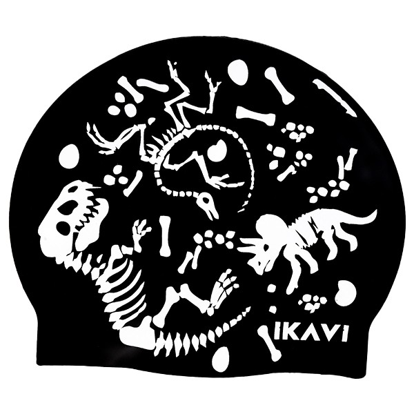 Ikavi Dinazor Baskılı Silikon Bone - Siyah - Standart Dalış & Yüzme Malzemeleri Fiyatı