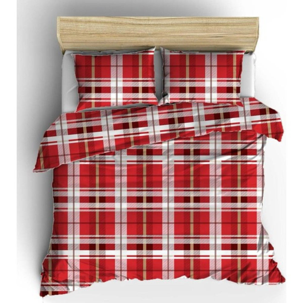 İkbalHome Ranforce %80 Pamuklu Çift Kişilik Nevresim Seti - 200 x 220 cm - Kırmızı Nevresim Takımı Fiyatı