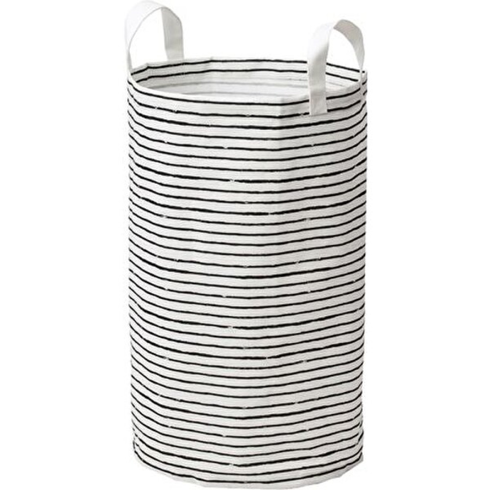 Ikea 60 Litre Çamaşır Torbası Sepeti Meridyendukkan Beyaz Siyah Katlanabilir Sepet - 60 LİTRE Sepet Fiyatı