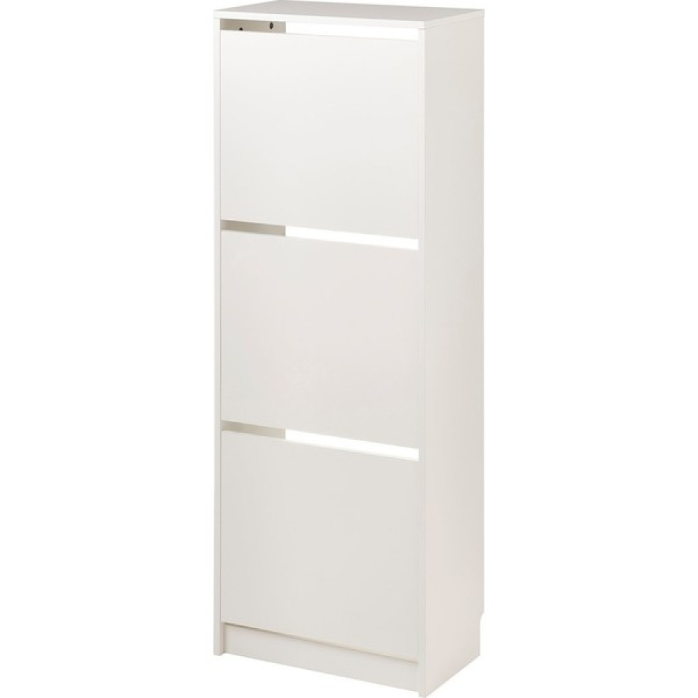 IKEA Bıssa Ayakkabı Dolabı, 49X28X135 Cm, 3 Bölmeli Beyaz Renk Ayakkabılık Fiyatı