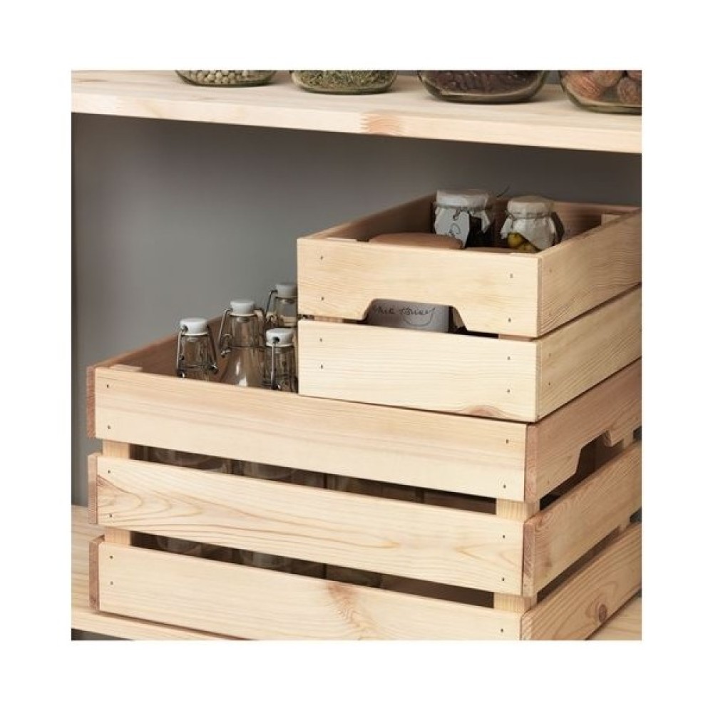IKEA Dekoratif Kutu, Çam 23 x 31 x 15 cm Ev Düzen Kutu Sepet Masif Çam Ağacı - Bej Eşya Saklama Kutusu Fiyatı