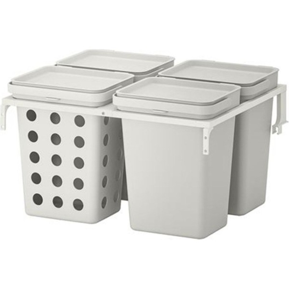 IKEA Hallbar Çöp Ayırma Çözümü Beyaz-Açık Gri +Set 40 Litre - 40 lt Oto Boyaları Fiyatı