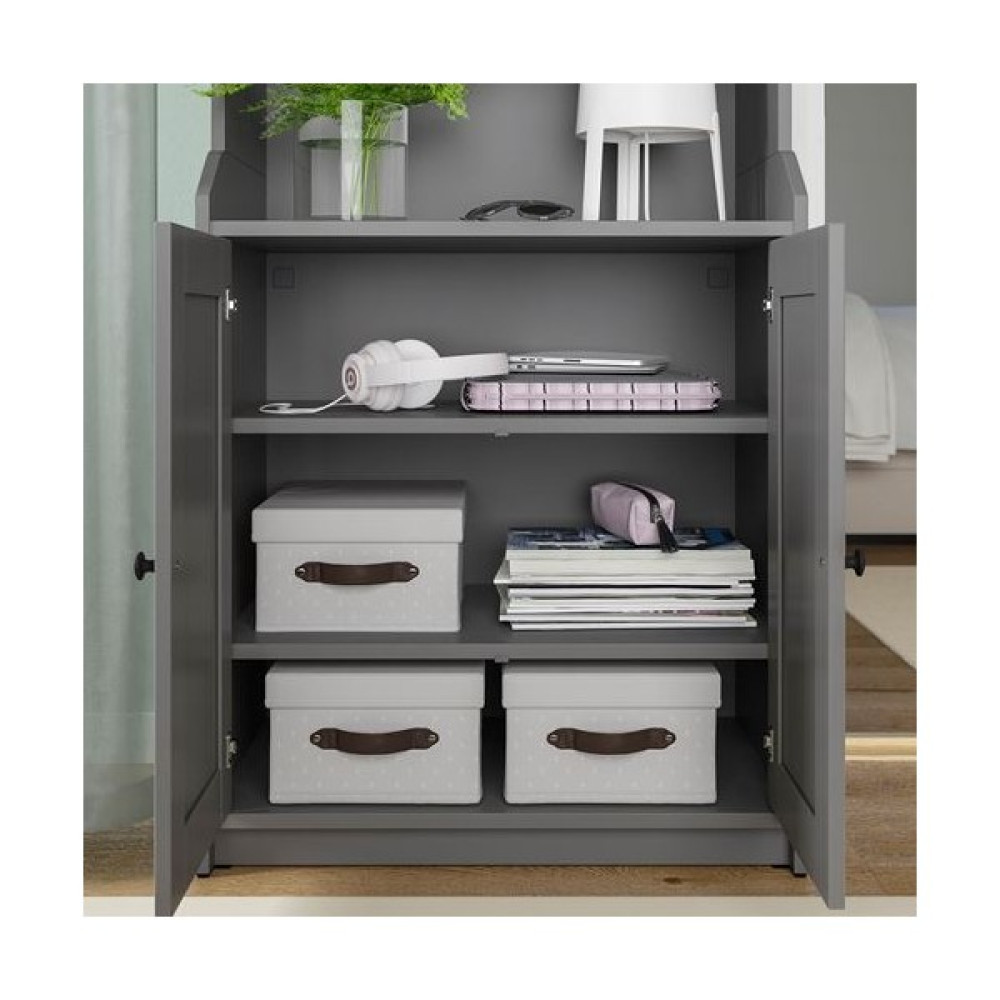 IKEA Kapaklı Kulplu Kutu Gri Ikea 25X35X15 cm cm Kulplu Düzenleyici , Organizer Hurç - Açık Gri Eşya Saklama Kutusu Fiyatı