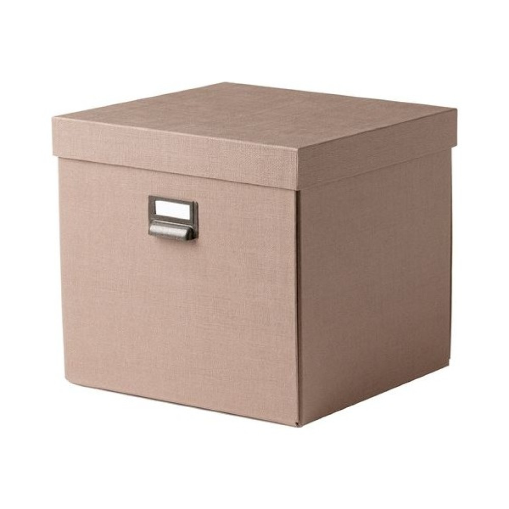IKEA Kapaklı Kutu Düzenleyici Ikea Ev Düzeni Düzenleme Saklama Kutusu Koyu Bej 32X31X30 cm Eşya Saklama Kutusu Fiyatı
