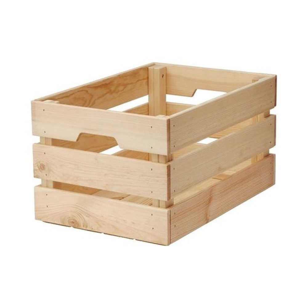 IKEA Kutu 46 x 31 x 25 cm Dekoratif Kutu, Çam Ev Düzen Kutu Sepet Masif Çam Ağacı - Bej Eşya Saklama Kutusu Fiyatı