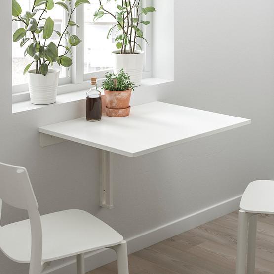IKEA Norberg Beyaz 75x60 cm Duvara Monte Masa