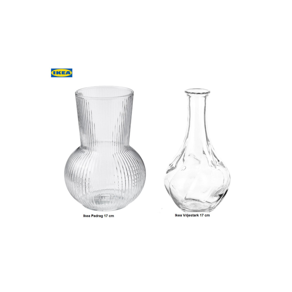IKEA Padrag Ve Vıljestark Dekoratif Cam Vazo 2li 17 Cm Vazo Fiyatı