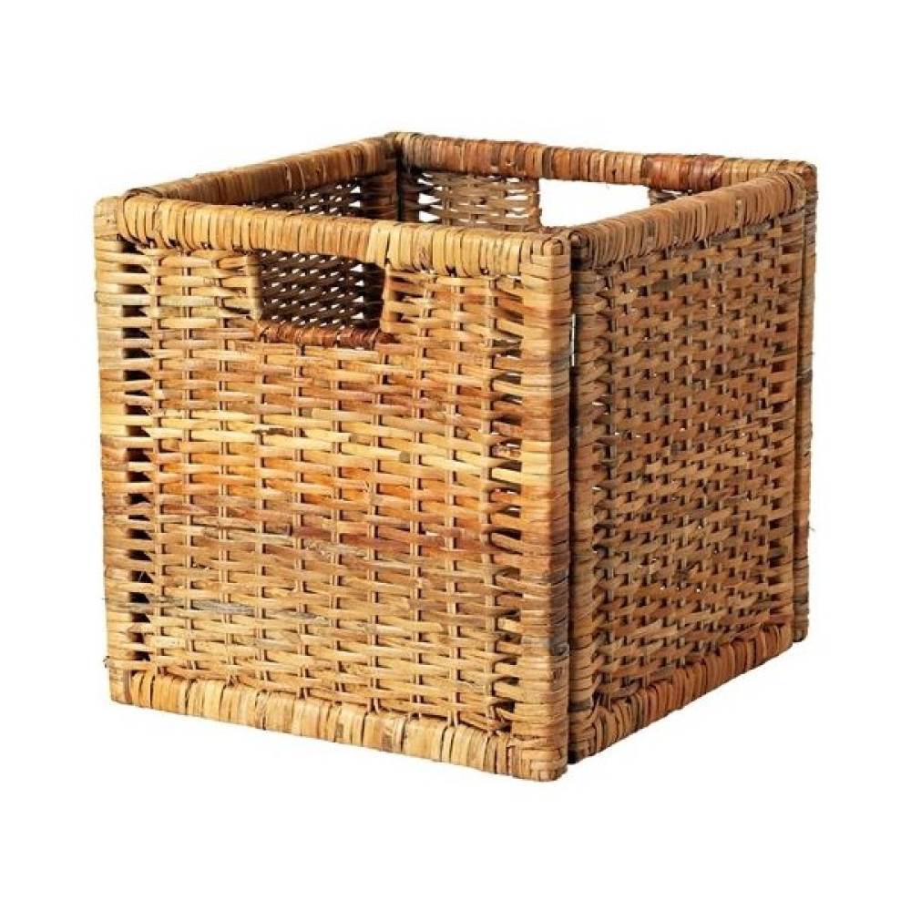 IKEA Rattan Sepet Kutu Düzenleyici Ikea 32X35X32 cm 1 Adet Rattan Renk Çok Amaçlı Kullanım Kare - Kahverengi Eşya Saklama Kutusu Fiyatı