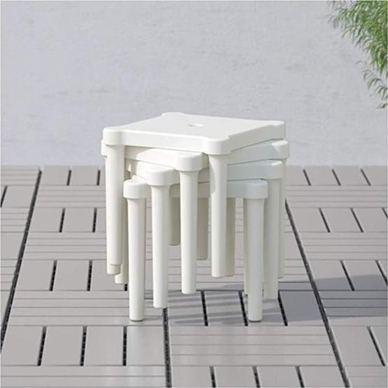 IKEA Utter Beyaz Çocuk Taburesi