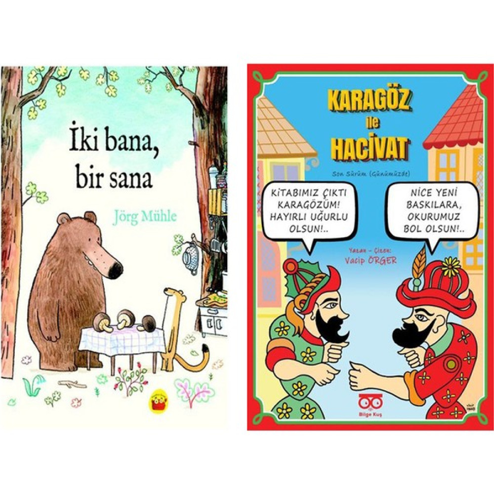 İki Bana Bir Sana - Karagöz ile Hacivat 2 Kitap Set Çocuk Öykü Fiyatı