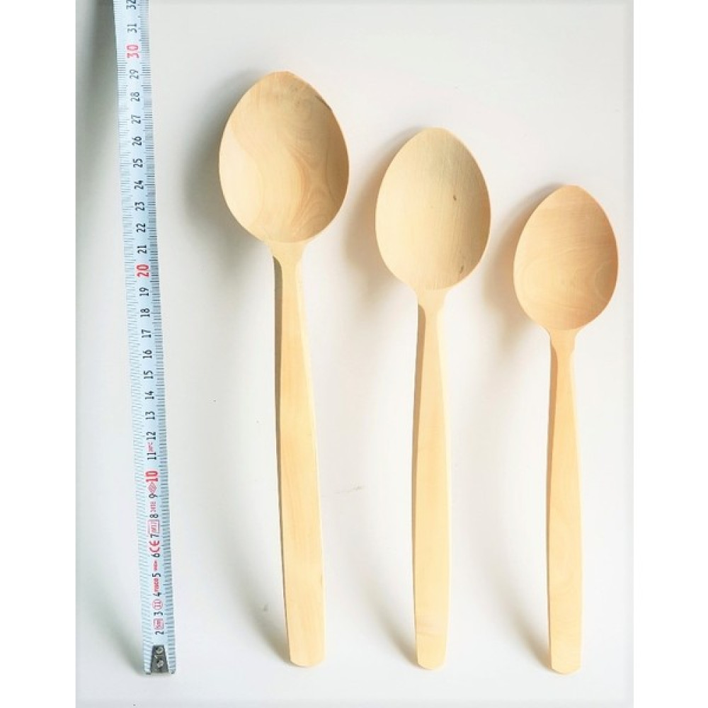 İki Kaşık Şimşir Kaşık Seti, 24 cm 27 cm ve 29 cm Hakiki Şimşir Kaşık - Ahşap Çatal / Kaşık / Bıçak Takımları Fiyatı