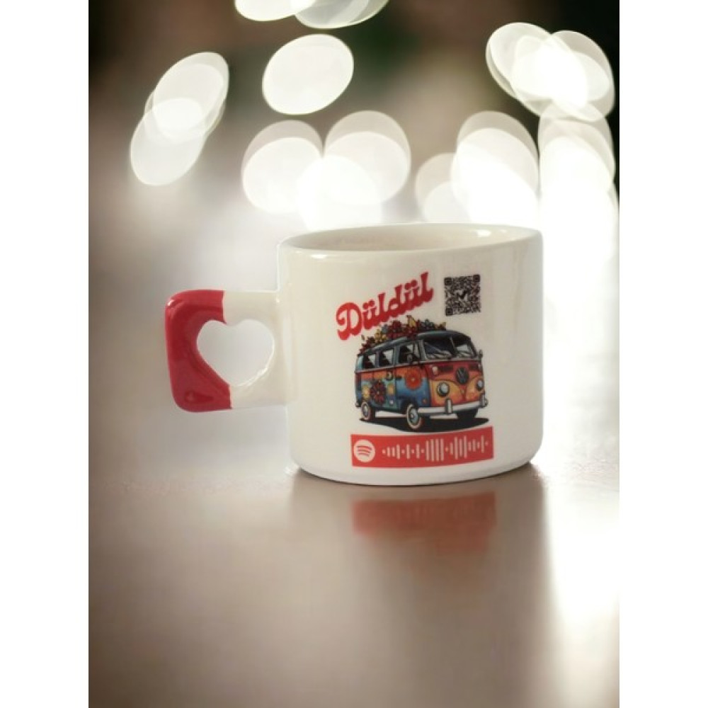 İki Seramik Kişiselleştirilebilir Melike Şahin Mabel Matiz Düldül Düeti Kodlu El Yapımı Doğal Seramik Turuncu O Kupa Bardak / Mug - Çay & Kahve Fincanı - Beyaz Oto Boyaları Fiyatı