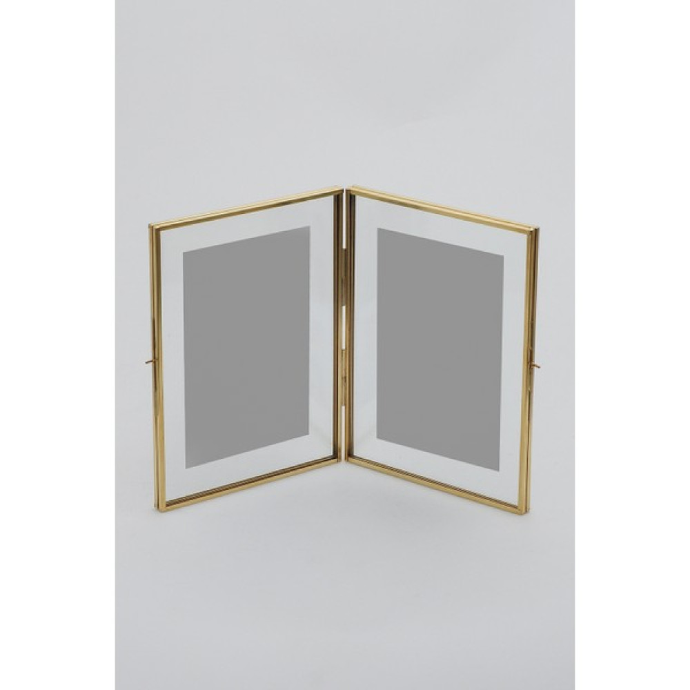 İkili Masaüstü Fotoğraf Çerçevesi Cam Pirinç Gold El Yapımı Dekoratif 20x15cm Resim & Fotoğraf Çerçevesi Fiyatı