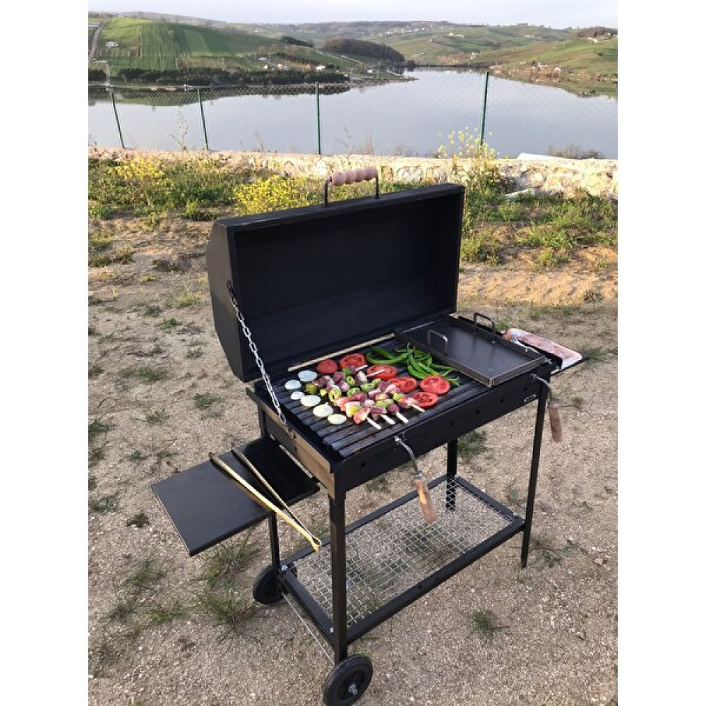 İklim 40x70 Demir Kapaklı Barbekü Yazlık Tipi Mangal Oluklu Izgara Bahçe Mangalı & Barbekü Fiyatı