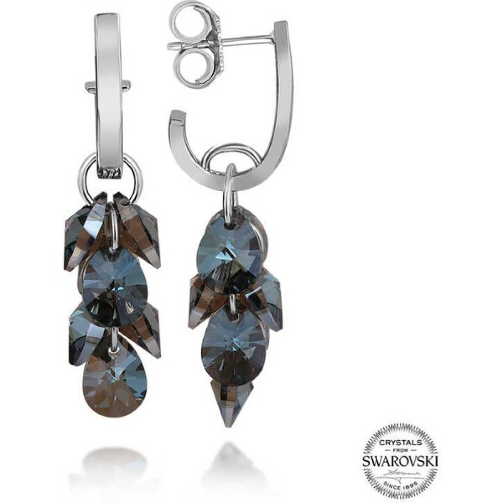 İkomo Silver Swarovski Crystal Taşlı Gümüş Salkım Sallantılı Çivili Kadın Küpe Işıklı Kutu Işıklı Kutu Gümüş Küpe Fiyatı