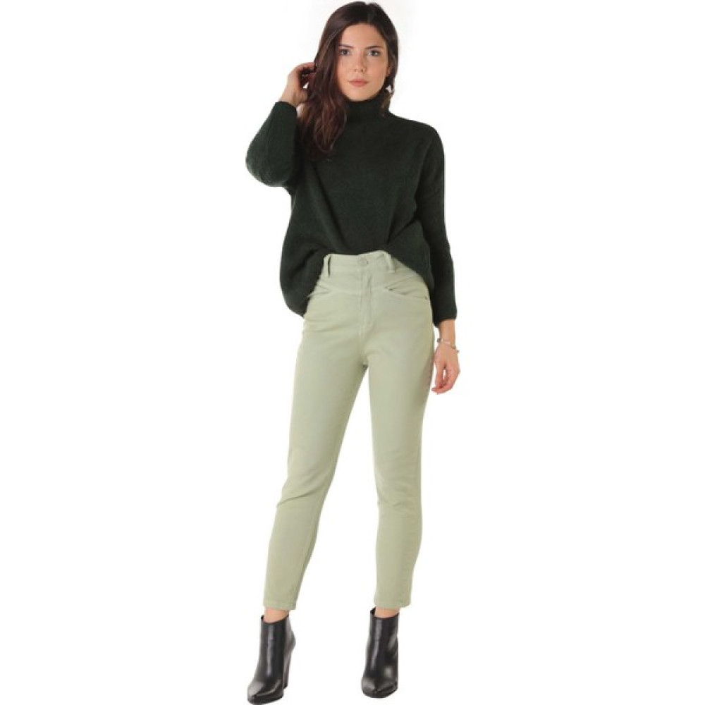 İkonik By Sisters Çağla Yeşili Yüksek Bel Boyfriend Kot Bayan Jeans / Kot Pantolon Fiyatı