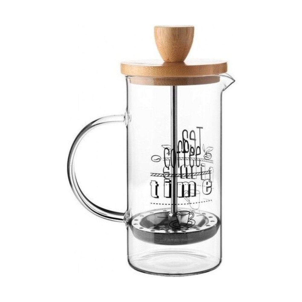 ikraHome Bambu Kapaklı French Press Borosilikat Cam 350 ml Çay & Kahve Demliği French Press Fiyatı
