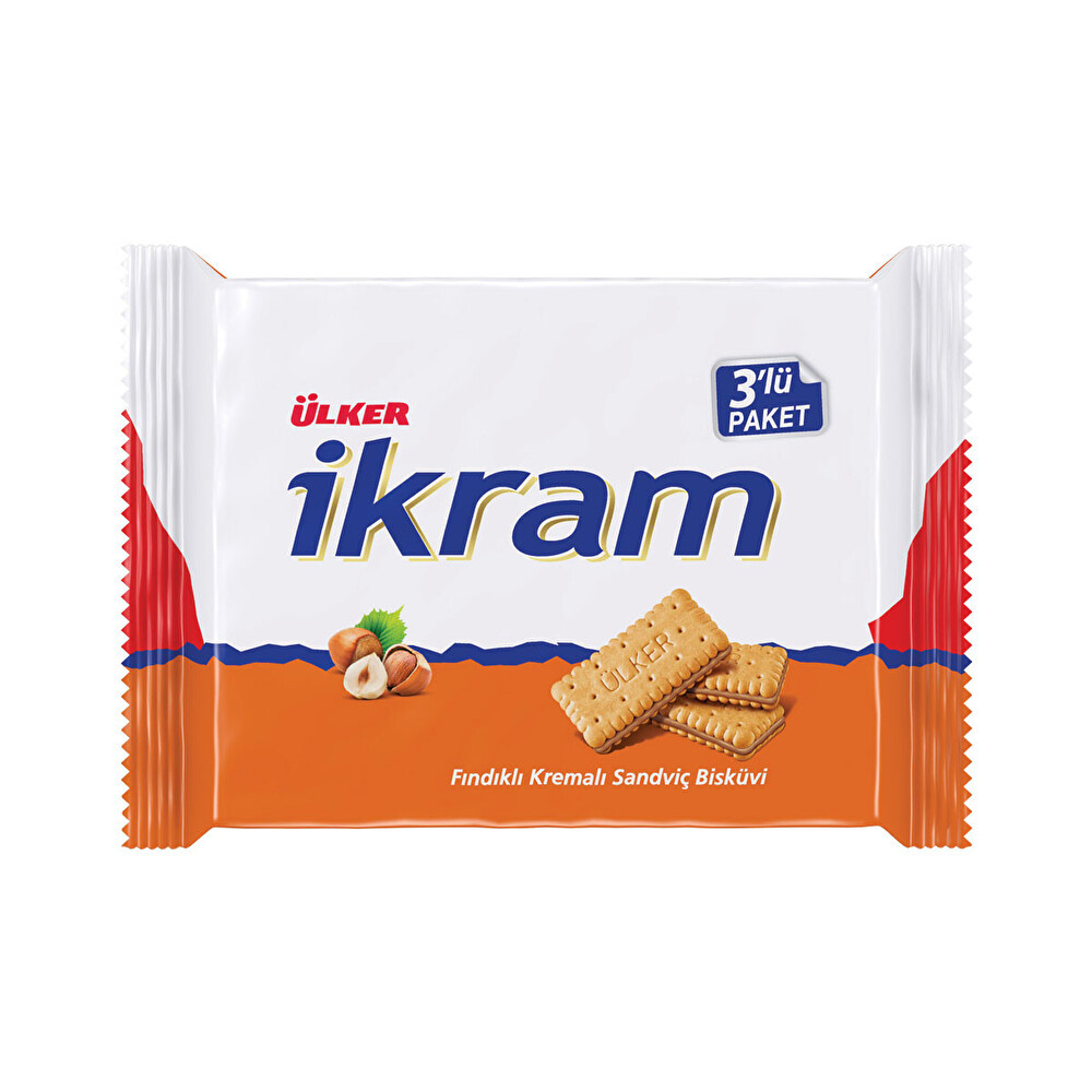 Ikram Ülker İkram Fındıklı Kremalı Bisüvi 3x84 Gr Bisküvi ve Kek Fiyatı